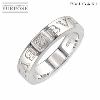 ブルガリ(BVLGARI)のブルガリ BVLGARI ダブル ロゴ 5号 リング ダイヤ 1P K18 WG ホワイトゴールド 750 指輪【証明書付き】 VLP 90223914(リング(指輪))