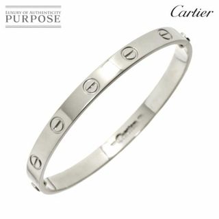 カルティエ(Cartier)のカルティエ Cartier ラブ ブレス #17 K18 WG ホワイトゴールド 750 ブレスレット バングル VLP 90224937(ブレスレット/バングル)