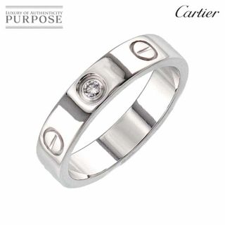 カルティエ(Cartier)のカルティエ Cartier ミニラブ #49 リング ダイヤ 1P K18 WG ホワイトゴールド 750 指輪 VLP 90227756(リング(指輪))