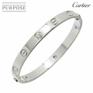 カルティエ Cartier ラブ ブレス ハーフ ダイヤ 6P #16 K18 WG 750 ブレスレット【証明書付き】 VLP 90228246