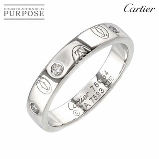 カルティエ(Cartier)のカルティエ Cartier ハッピーバースデー #54 リング ダイヤ K18 WG ホワイトゴールド 750 指輪 VLP 90228269(リング(指輪))