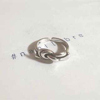 シルバーリング 925 銀 結び目 水引き 複雑 オリエンタル 韓国 指輪②b(リング(指輪))