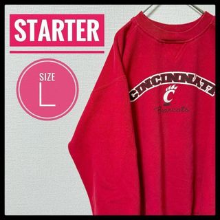 スターター(STARTER)の90s 古着 STARTER スウェット L 地名ロゴ シンシナティ ゆるだぼ(スウェット)