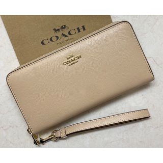 コーチ(COACH)の[新品未使用]✨COACH✨ラウンドファスナー長財布ストラップ付き(財布)