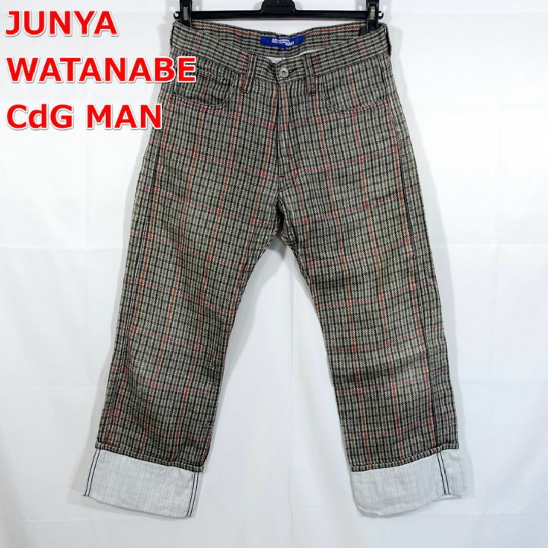 JUNYA WATANABE MAN(ジュンヤワタナベマン)の【良品】ジュンヤワタナベマン　リネン地デニムクロップドパンツ　JUNYA メンズのパンツ(デニム/ジーンズ)の商品写真