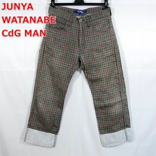 ジュンヤワタナベマン(JUNYA WATANABE MAN)の【良品】ジュンヤワタナベマン　リネン地デニムクロップドパンツ　JUNYA(デニム/ジーンズ)