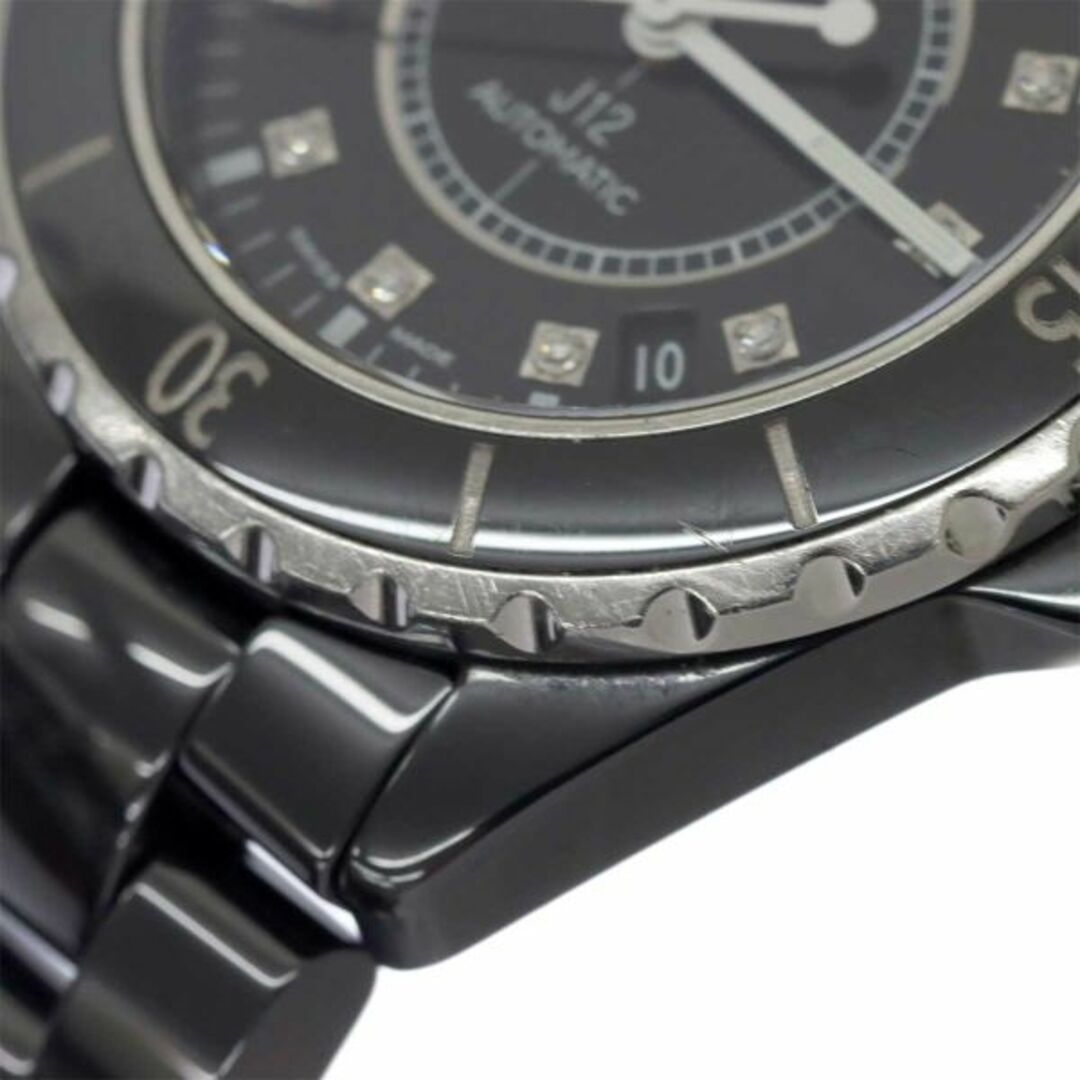CHANEL(シャネル)のシャネル CHANEL J12 38mm H1626 メンズ 腕時計 12P ダイヤ ブラック セラミック デイト オートマ 自動巻き ウォッチ VLP 90231438 メンズの時計(腕時計(アナログ))の商品写真
