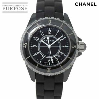 シャネル CHANEL J12 33mm H0681 レディース 腕時計 デイト ブラック セラミック ラバー クォーツ ウォッチ VLP 90231484