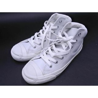 コンバース(CONVERSE)のCONVERSE コンバース ジャックパーセル レザー MID スニーカー size22.5ｃｍ/白 ■■ レディース(スニーカー)