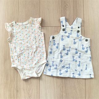 ベビーギャップ(babyGAP)のベビー ロンパース オーバースカート 70cm(ロンパース)