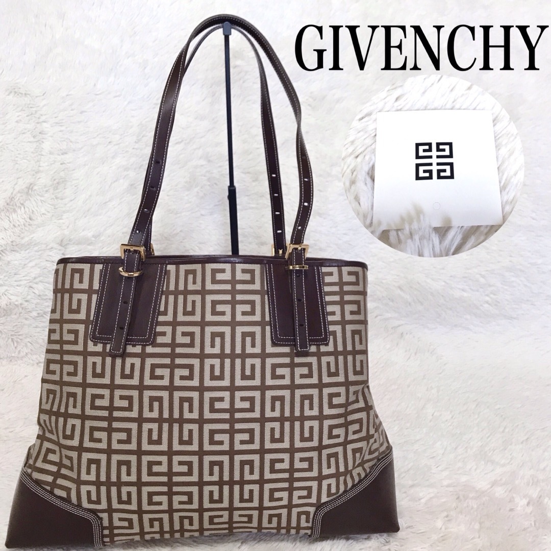 GIVENCHY(ジバンシィ)の極美品 GIVENCHY ジバンシー モノグラム レザー トートバッグ 総柄 レディースのバッグ(トートバッグ)の商品写真