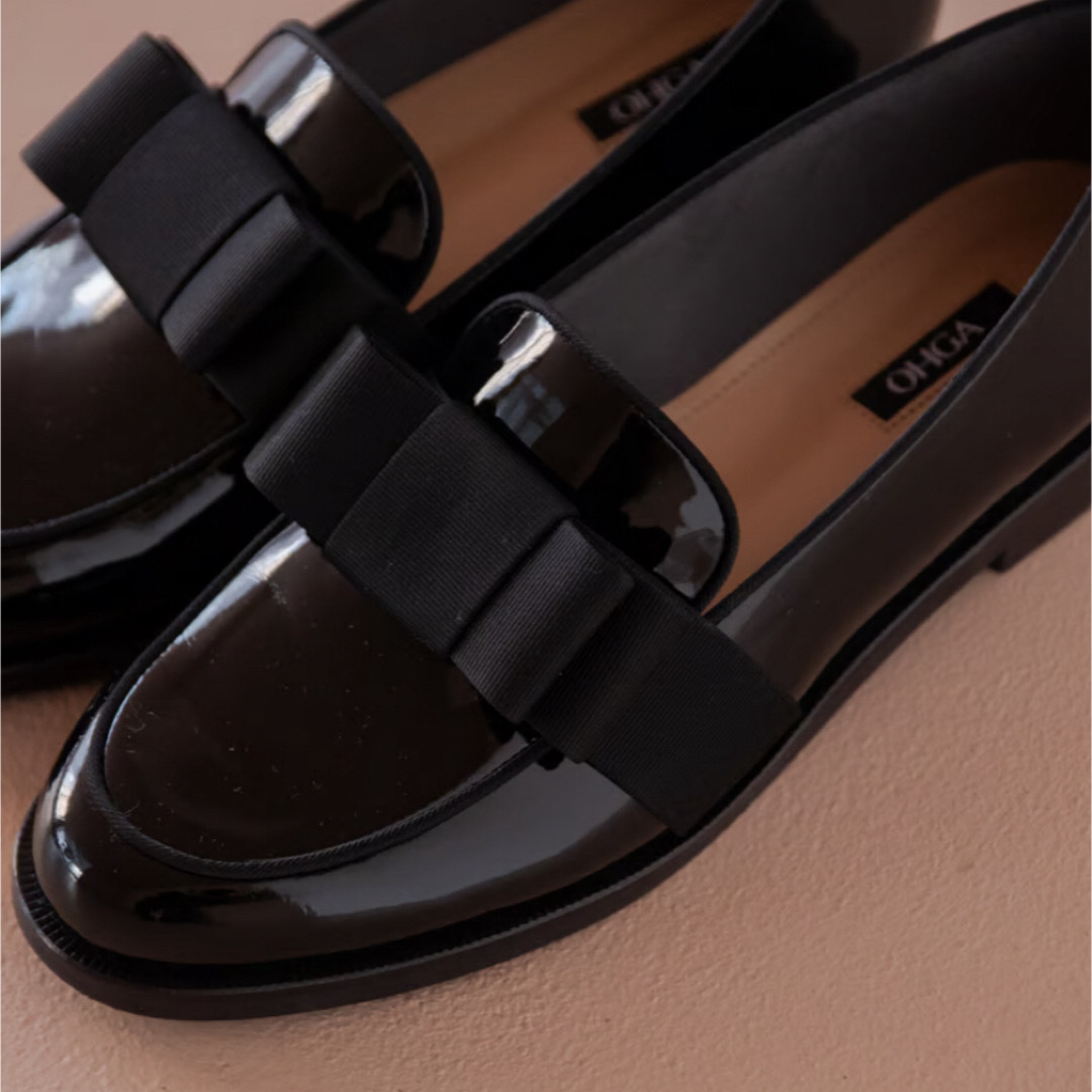 OHGA RIBON LOAFER オーガ リボン ローファー 22.5cm ローファー OHGA RIBON LOAFER オーガ リボン ローファー 22.5cm ローファー
