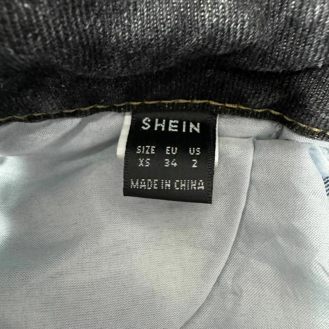 SHEIN(シーイン)の古着 SHEIN デニムパンツ XS 切り替え スキニー 韓国 レディースのパンツ(デニム/ジーンズ)の商品写真