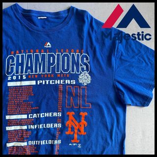 MLB ニューヨークメッツ Tシャツ NY 半袖 全面プリント ゆるだぼ 古着(Tシャツ/カットソー(半袖/袖なし))