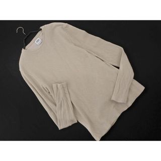 ZARA - ZARA ザラ リブ 長袖 カットソー sizeS/グレージュ ■◇ メンズ