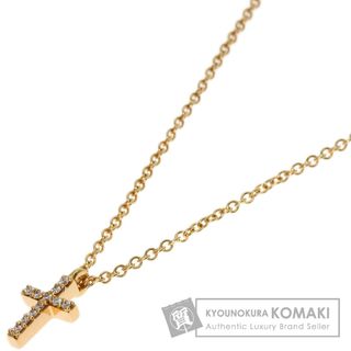 ティファニー(Tiffany & Co.)のTIFFANY&Co. メトロクロス ミニ ダイヤモンド ネックレス K18PG レディース(ネックレス)