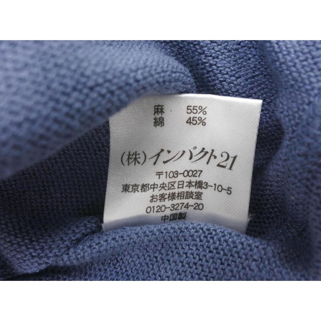 Ralph Lauren(ラルフローレン)のPOLOJEANS ポロジーンズ ラルフローレン 綿麻 ニット カットソー sizeS/青 ■◇ レディース レディースのトップス(カットソー(長袖/七分))の商品写真