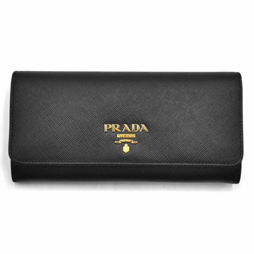 PRADA(プラダ)の極美品 プラダ 財布 PRADA サフィアーノ Wホック 二つ折り 長財布 IDケース付き 黒 NERO ブラック レディース 1MH132 OJ10341 レディースのファッション小物(財布)の商品写真