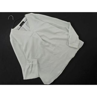 アンタイトル(UNTITLED)のUNTITLED アンタイトル Vネック ブラウス シャツ size4/ミント ■◇ レディース(シャツ/ブラウス(長袖/七分))