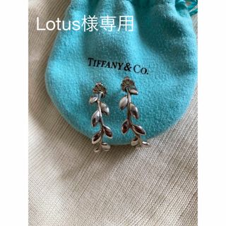 Lotus様専用　Tiffany オリーブリーフ フープピアス