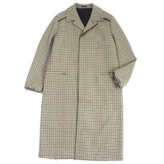 ポールスミス(Paul Smith)の極美品▼Paul Smith ポールスミス 20AW 350UR ウール100% 千鳥格子柄 比翼仕立て ロング コート ブラウン系 L 日本製 正規品 メンズ(ステンカラーコート)