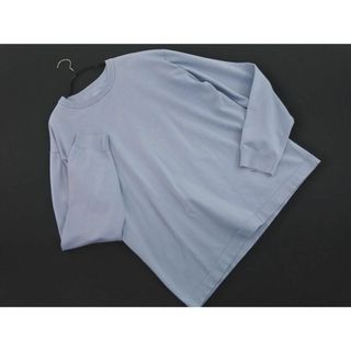 グローバルワーク(GLOBAL WORK)のGLOBAL WORK グローバルワーク カットソー sizeL/水色 ■◇ メンズ(Tシャツ/カットソー(七分/長袖))