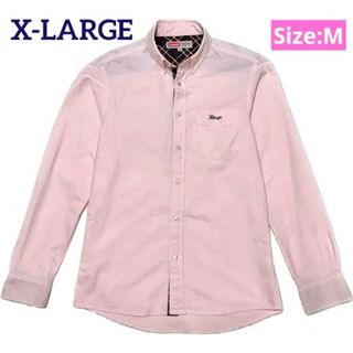 XLARGE - エクストララージ　チェック　シャツ　Mサイズ　ピンク　ストリート　X-LARGE