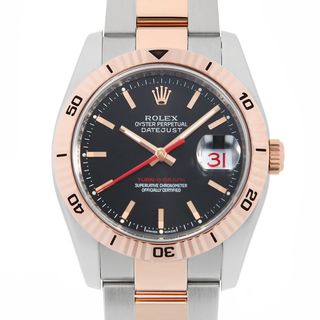 ロレックス(ROLEX)のロレックス ターノグラフ 116261 ブラック 3列 オイスターブレス Z番 メンズ 中古 腕時計(腕時計(アナログ))