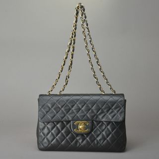 シャネル(CHANEL)のCHANEL◇シャネル デカマトラッセ 34 チェーンショルダーバッグ ブラック(ショルダーバッグ)