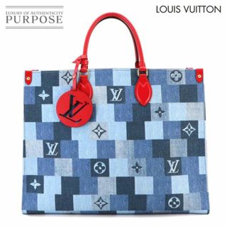 ルイヴィトン(LOUIS VUITTON)の未使用 展示品 ルイ ヴィトン LOUIS VUITTON モノグラム デニム オンザゴー GM 2way トート ショルダー バッグ M44992 RFID VLP 90229460(トートバッグ)