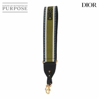 クリスチャンディオール(Christian Dior)の未使用 展示品 クリスチャン ディオール Christian Dior ショルダー ストラップ キャンバス レザー グリーン ブラック S5840CBTE VLP 90229572(その他)