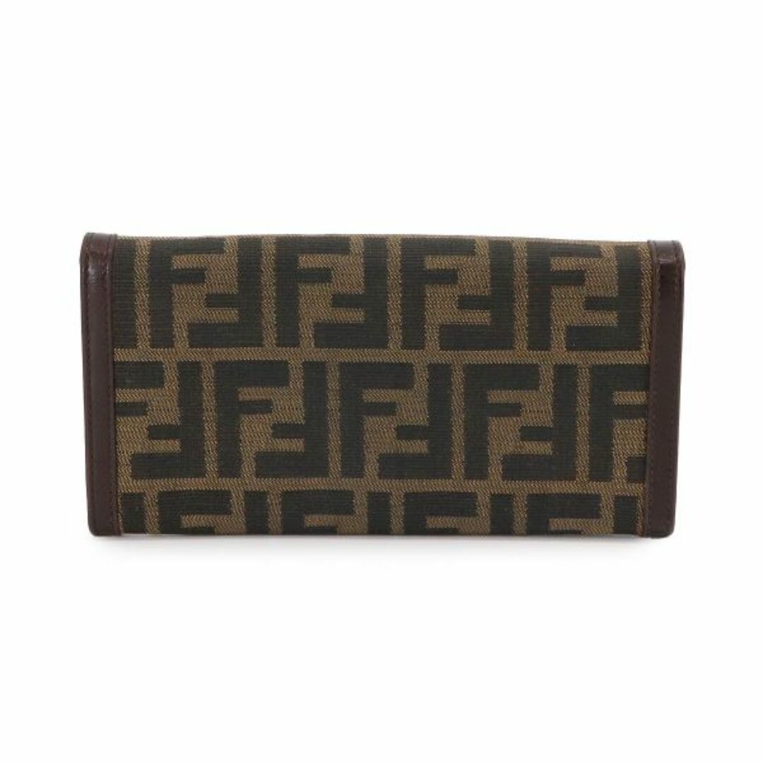 FENDI(フェンディ)のフェンディ FENDI ズッカ柄 長財布 キャンバス レザー ブラウン 2309 8510 シルバー 金具 VLP 90231807 レディースのファッション小物(財布)の商品写真