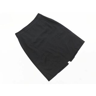 インディヴィ(INDIVI)のINDIVI インディヴィ ストライプ タイト スカート size38/黒 ■■ レディース(ミニスカート)