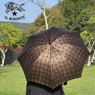 イルビゾンテ(IL BISONTE)の【美品】【送料無料】イル・ビゾンテ IL BISONTE 日傘 雨傘 モノグラム(傘)