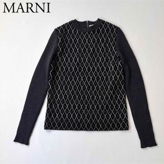 Marni - 美品　MARNI マルニ　ニット　セーター　モヘヤ　ダイヤ柄　リブニット