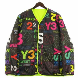 スウィートイヤーズ(SWEET YEARS)のスウィート イヤーズ SY32 リバーシブル 中綿 ジャケット ロゴ総柄 M(ブルゾン)