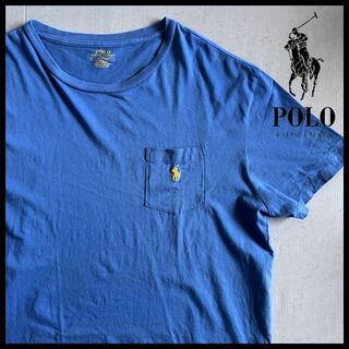 ポロ ラルフローレン ポケット Tシャツ 半袖 刺繍 ポニー オーバーサイズ 青(Tシャツ/カットソー(半袖/袖なし))