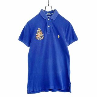 ポロラルフローレン(POLO RALPH LAUREN)のポロシャツ　ポロラルフローレン　ロゴ刺繍　青ブルー　XS(ポロシャツ)