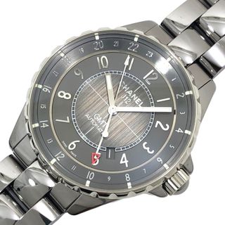 　シャネル CHANEL J12 クロマティック GMT H3099 グレー文字盤 チタン/セラミック/SS メンズ 腕時計