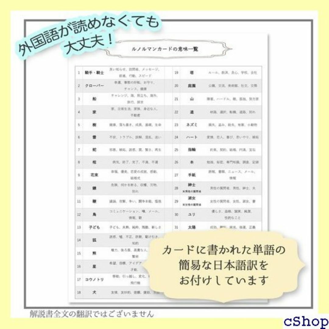 ガブリエル・サンチェスのマドモアゼル・ルノルマンカード ル タロット占い 207 エンタメ/ホビーのエンタメ その他(その他)の商品写真