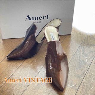 Ameri VINTAGE - Ameri VINTAGE ミュール ポインテッドトゥ ピンヒール ブラウン L