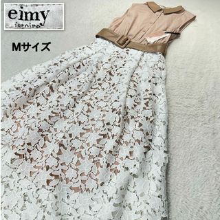 エイミーイストワール(eimy istoire)のエイミーイストワール✨ノースリーブ ベルト付レースワンピース Sサイズ(ロングワンピース/マキシワンピース)