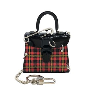 　デルヴォー DELVAUX ブリヨンチャーム ブラックｘレッド　SV金具 PVCｘエナメル レディース チャーム(チャーム)