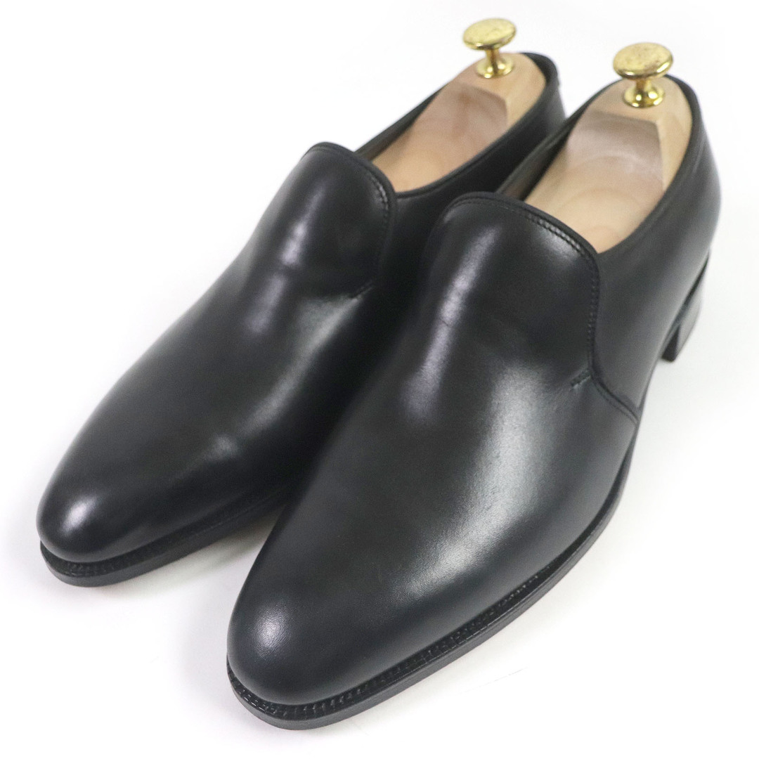 JOHN LOBB(ジョンロブ)の美品□John Lobb ジョンロブ EDWARD レザー プレステージ プレーントゥ フラットシューズ ローファー ブラック 7 保存袋付き イングランド製 メンズ メンズの靴/シューズ(その他)の商品写真