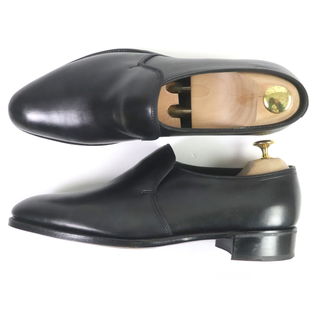 JOHN LOBB(ジョンロブ)の美品□John Lobb ジョンロブ EDWARD レザー プレステージ プレーントゥ フラットシューズ ローファー ブラック 7 保存袋付き イングランド製 メンズ メンズの靴/シューズ(その他)の商品写真