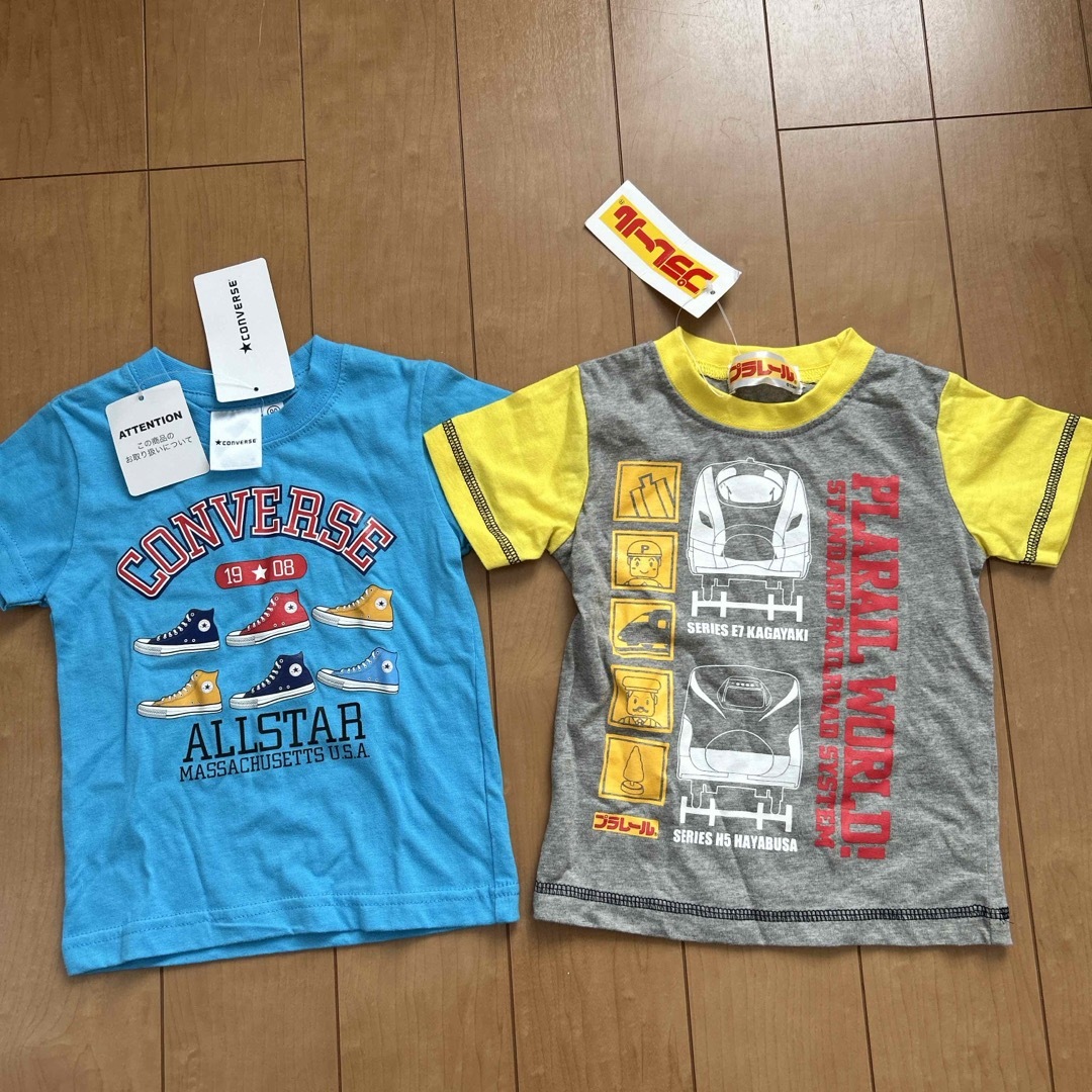 CONVERSE(コンバース)の新品 90 プラレール コンバース Tシャツ キッズ/ベビー/マタニティのキッズ服男の子用(90cm~)(Tシャツ/カットソー)の商品写真