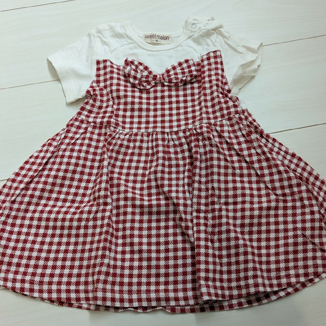 半袖ワンピース 95 キッズ/ベビー/マタニティのキッズ服女の子用(90cm~)(ワンピース)の商品写真