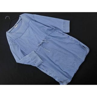 ユニクロ(UNIQLO)のUniqlo U ユニクロ ユー ルメール デニム ドロスト ワンピース sizeS/青 ■◇ レディース(ミニワンピース)