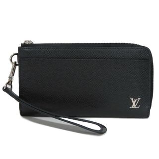 ルイヴィトン(LOUIS VUITTON)のLOUIS VUITTON ルイ・ヴィトン ジッピー ドラゴンヌ LVロゴ メタル ブラック シルバー L字ファスナー ラウンドファスナー リストストラップ RFID ICチップ タイガ ノワール 長財布 M69409(長財布)