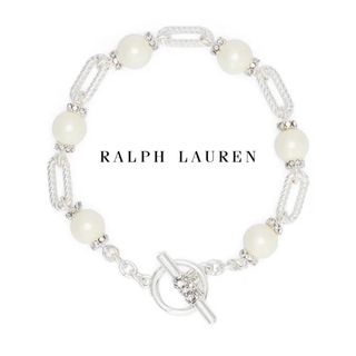 ラルフローレン(Ralph Lauren)のラルフローレン　シルバートーン フェイクパール フレックス ブレスレット(ブレスレット/バングル)